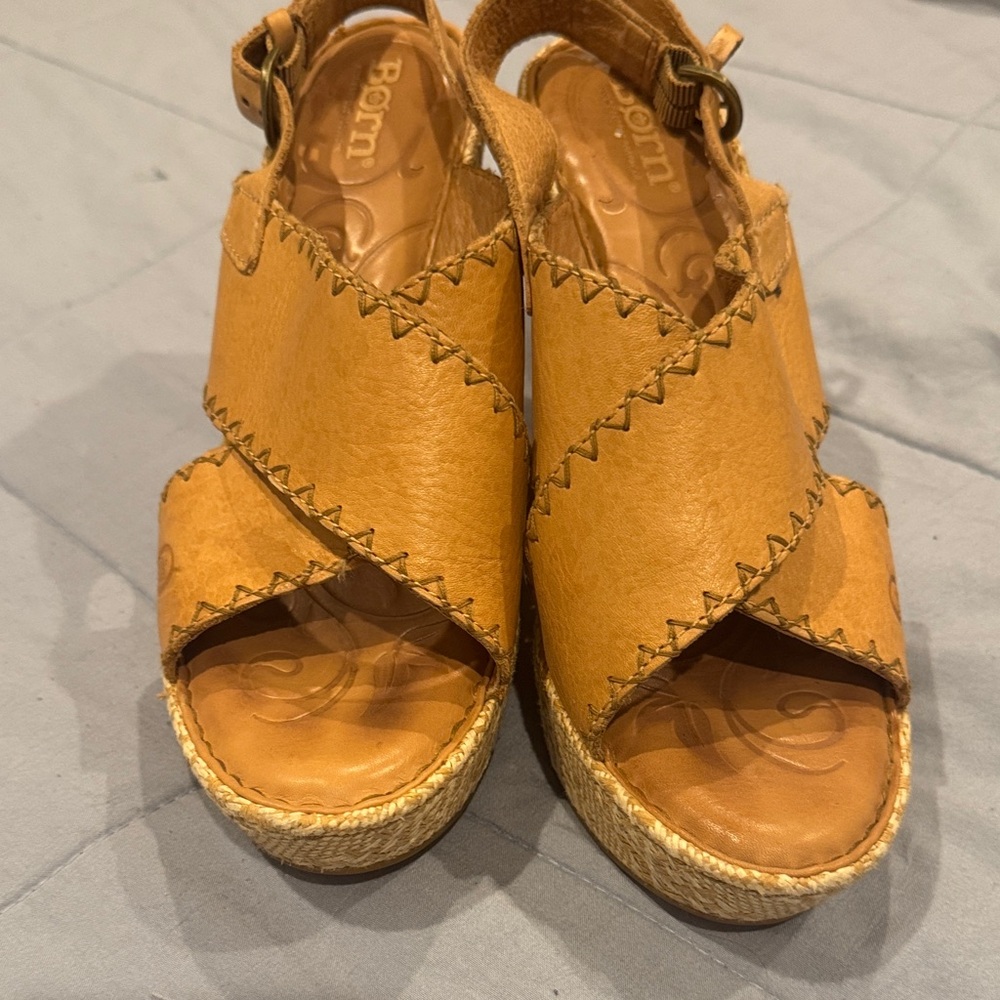 Born Light Brown Wedge Sandals - Picture 6 of 6